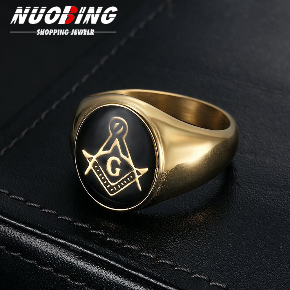 Initial Ring Custom - Men Vintage 316L Stainless Steel Rotundity
