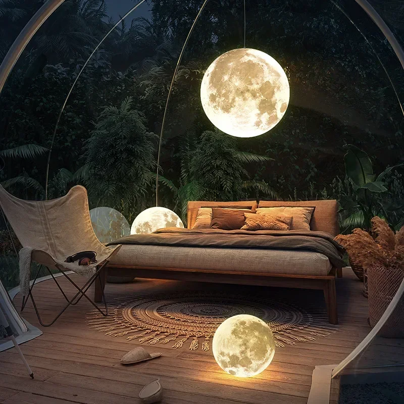 Custom Night Sky - Nordic Modern Creative Full Moon Chandelier