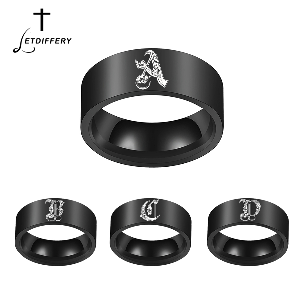 Initial Ring Custom - Letdiffery Customized Engraved Initials A to