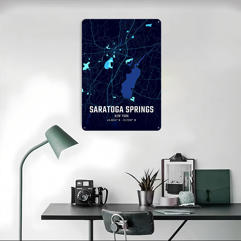 Saratoga Springs Midnight City - Custom Map Poster review and price