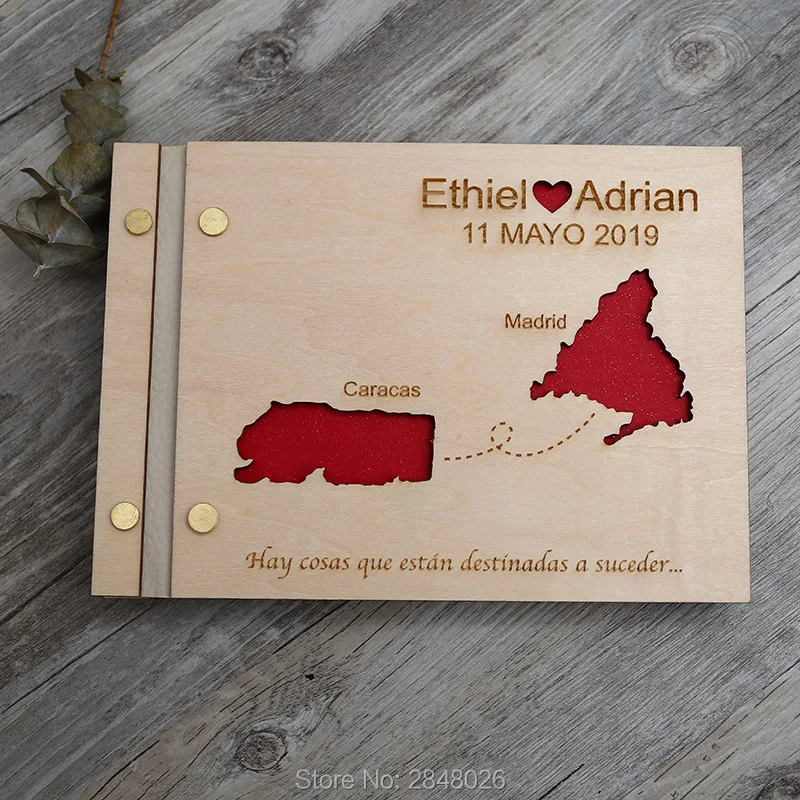 Map engraved wedding guestbook - Custom Star Map review and price
