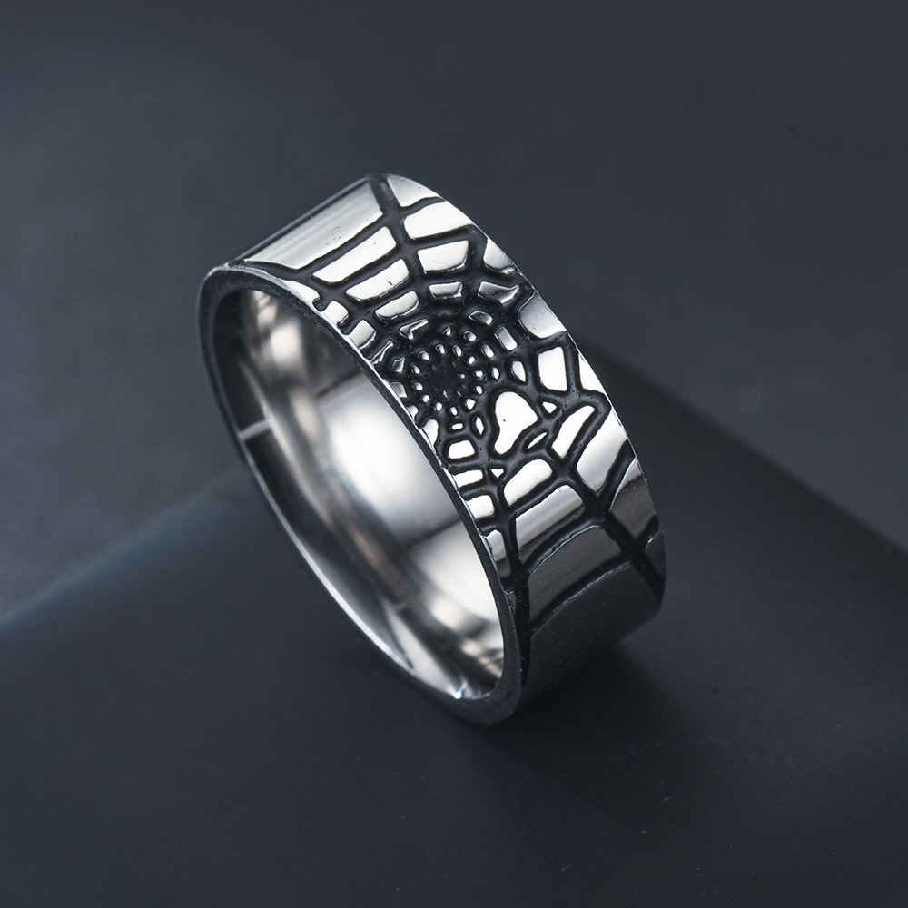 Stainless Steel Simple Spider  - Initial Ring Custom review and price