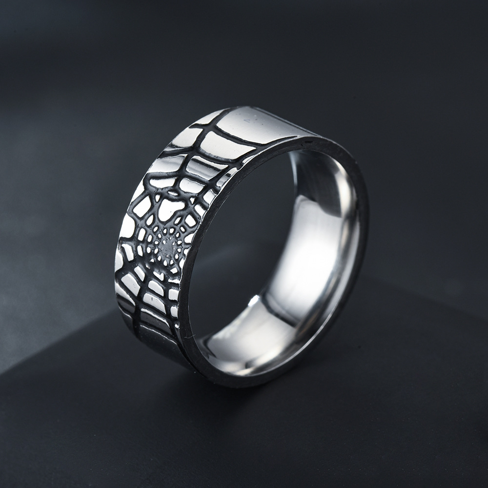 Stainless Steel Simple Spider  - Initial Ring Custom review and price
