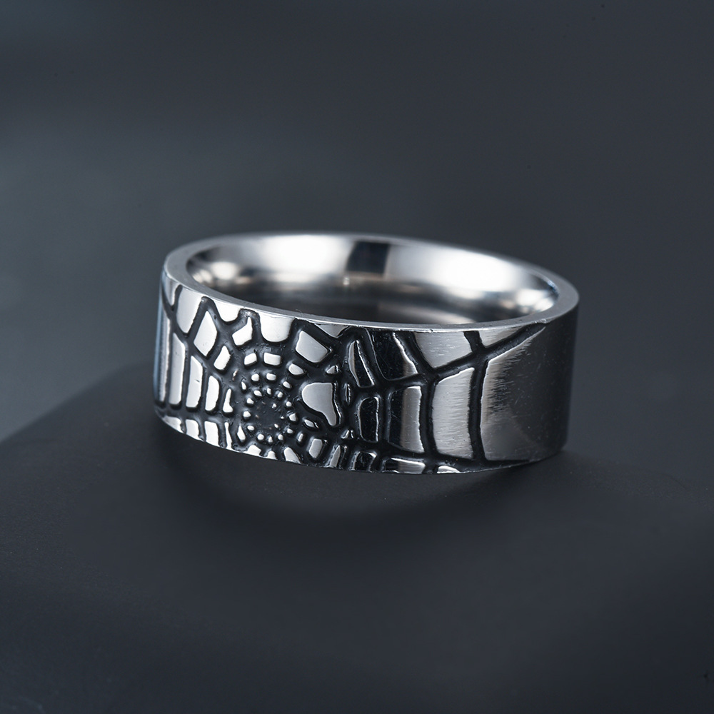 Stainless Steel Simple Spider  - Initial Ring Custom review and price