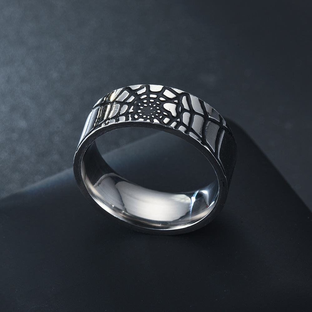 Stainless Steel Simple Spider  - Initial Ring Custom review and price