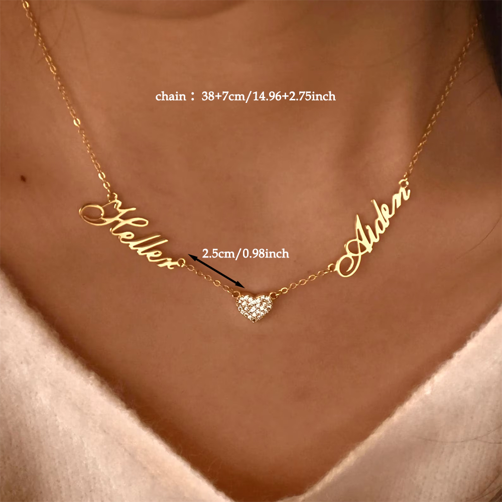 Custom Two Name Necklace For W - Name Necklace Custom review and price