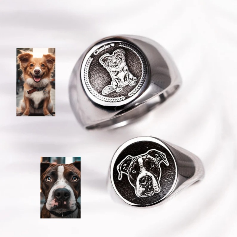 Custom Engrave Photo Signet Ri - Initial Ring Custom review and price