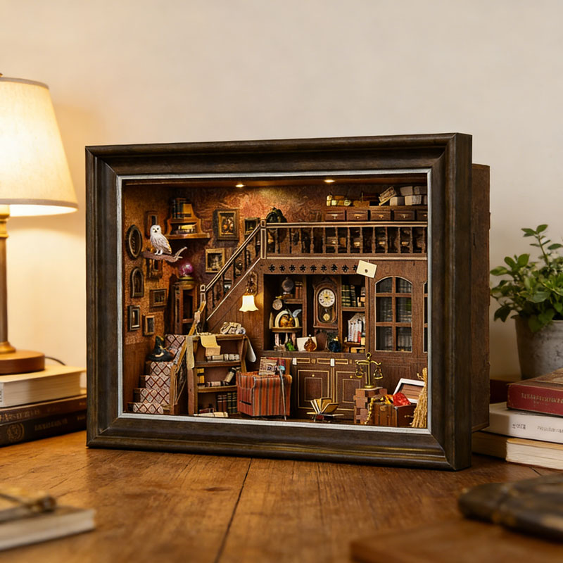 DIY 3D Wooden Book Nook Kit Mi - Engraved Wood Frame review and price