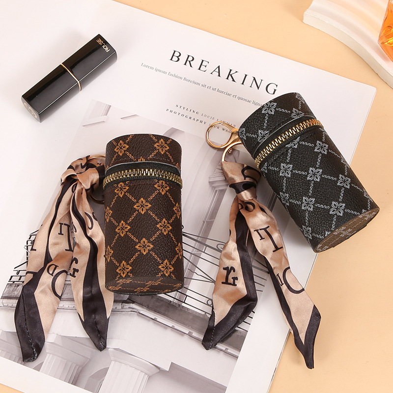 Scarf Pattern Lipstick Keychai - Monogram Keychain Leather review and price
