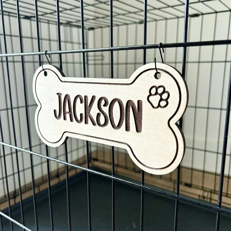 5PCS Custom Wooden Dog Tag - P - Pet Portrait Custom review and price