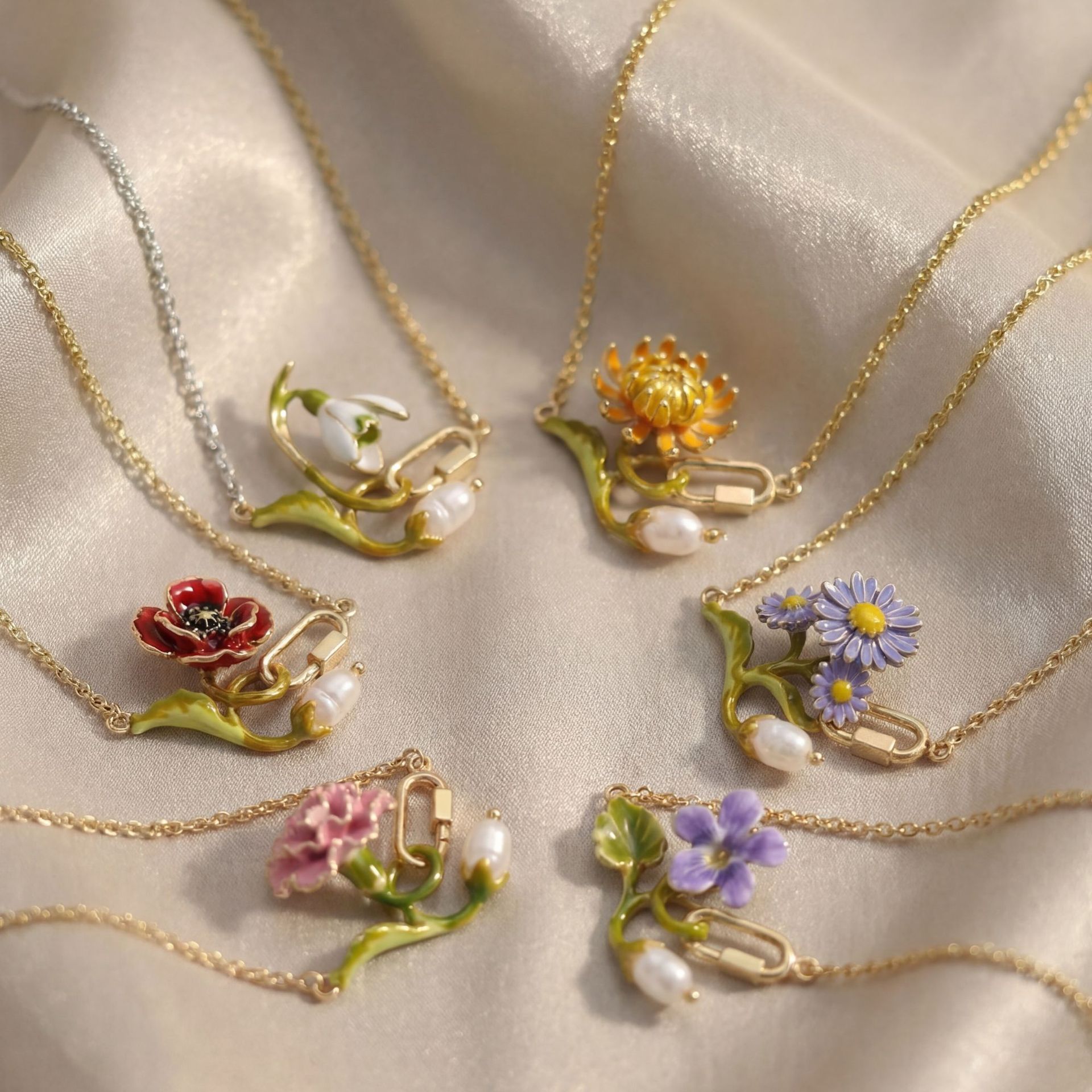 12 Month Birth Flower Necklace - Birth Flower Necklace review and price