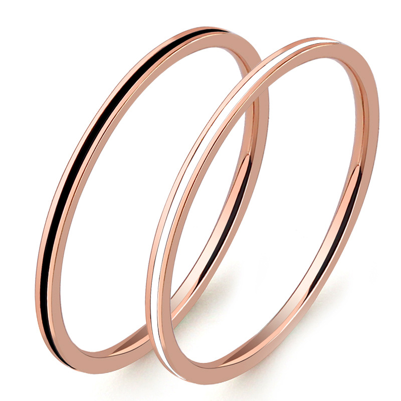 Titanium Steel Rose Gold Color - Initial Ring Custom review and price