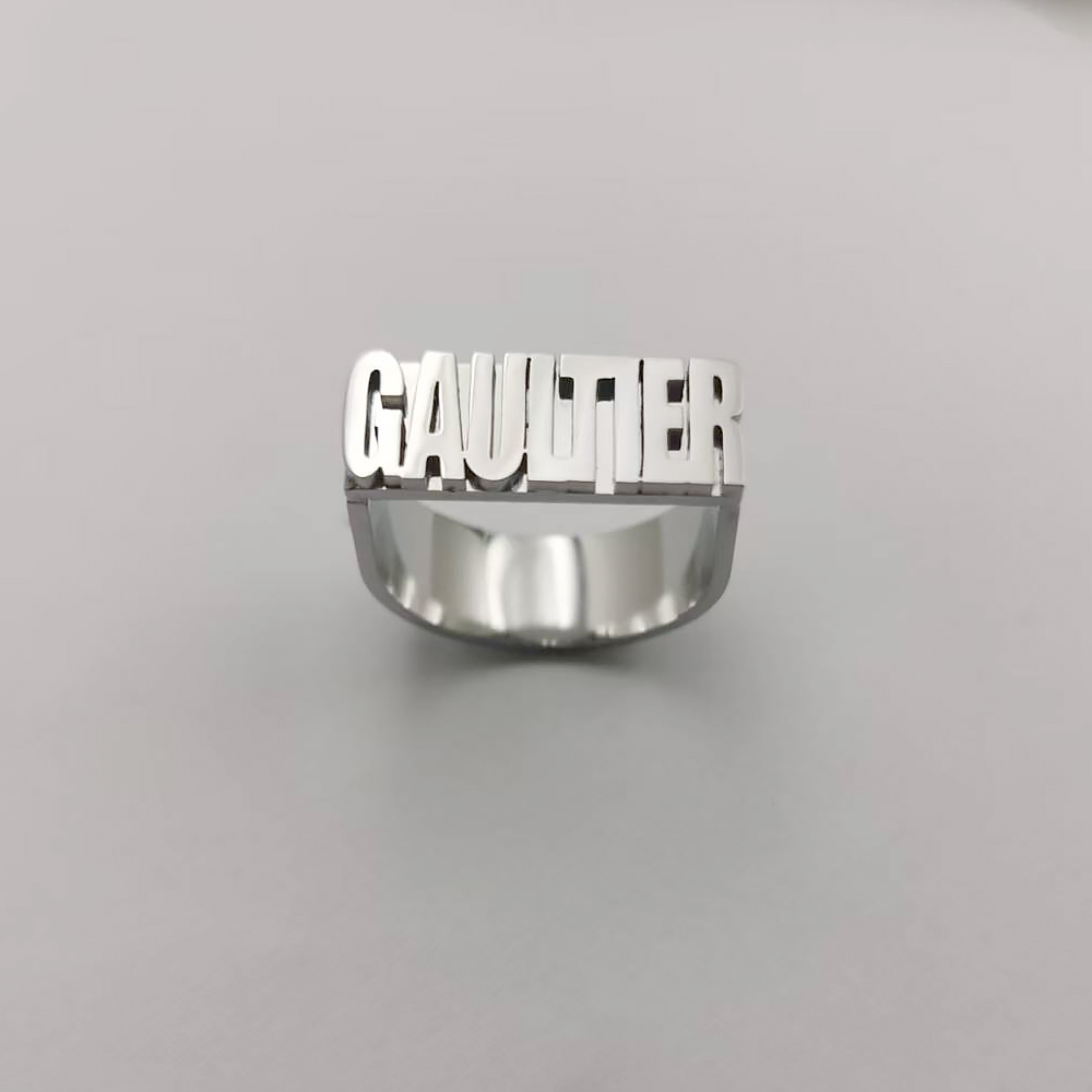 Custom Gold Gothic Rings for M - Initial Ring Custom review and price
