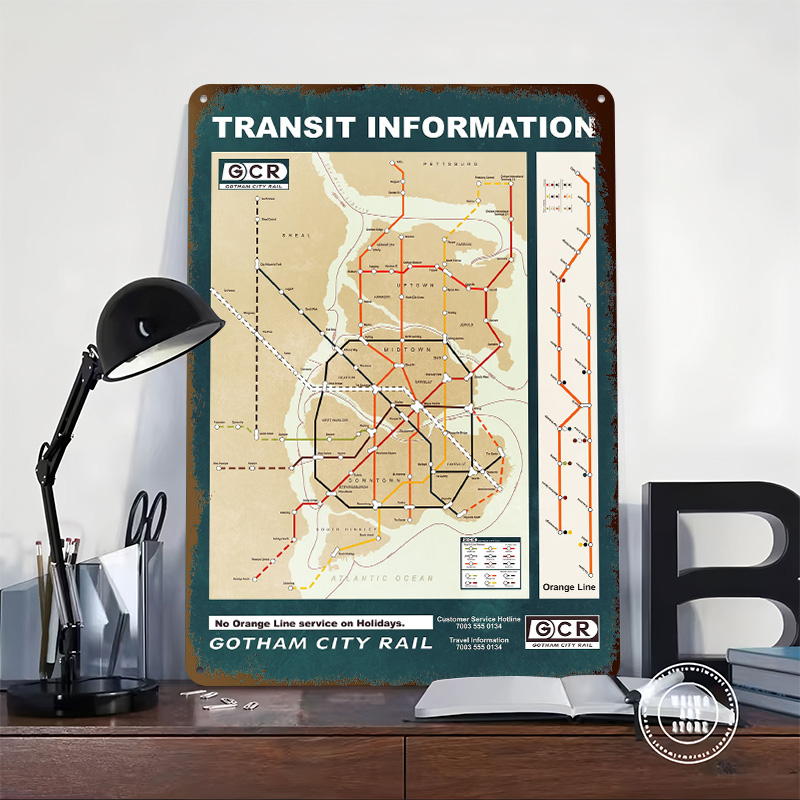 Gotham City Map Printed Poster - Custom Map Poster review and price