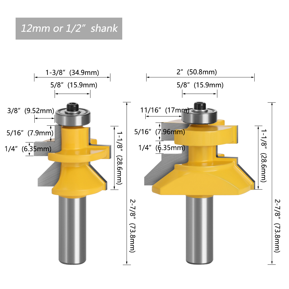 LAVIE 2pcs 12mm 1/2 Shank 120  - Engraved Wood Frame review and price