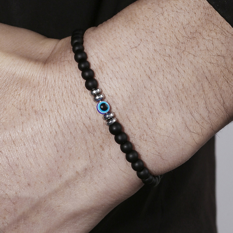 Trendy 4mm Obsidian Hematite N - Coordinates Bracelet review and price