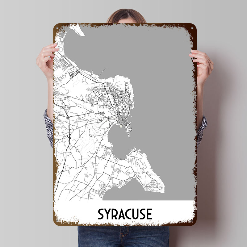 Syracuse City Map Metal Poster - Custom Map Poster review and price