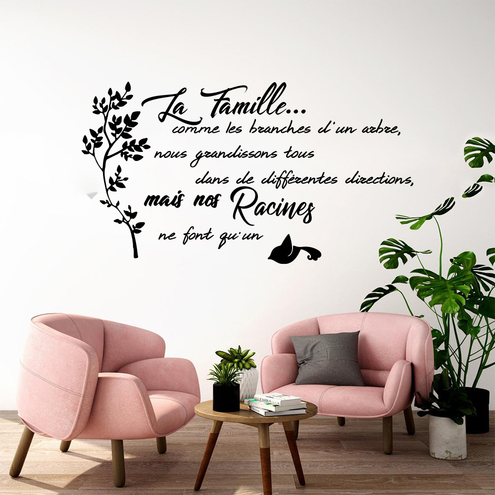 French Family Quote Tree Bird  - Family Tree Print review and price