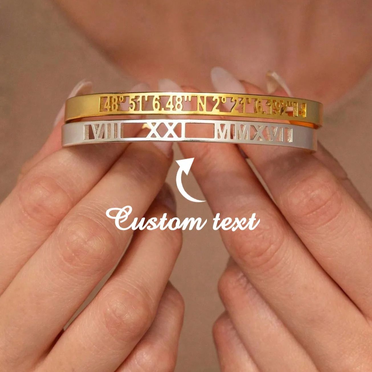 Custom Date Coordinate Roman N - Coordinates Bracelet review and price