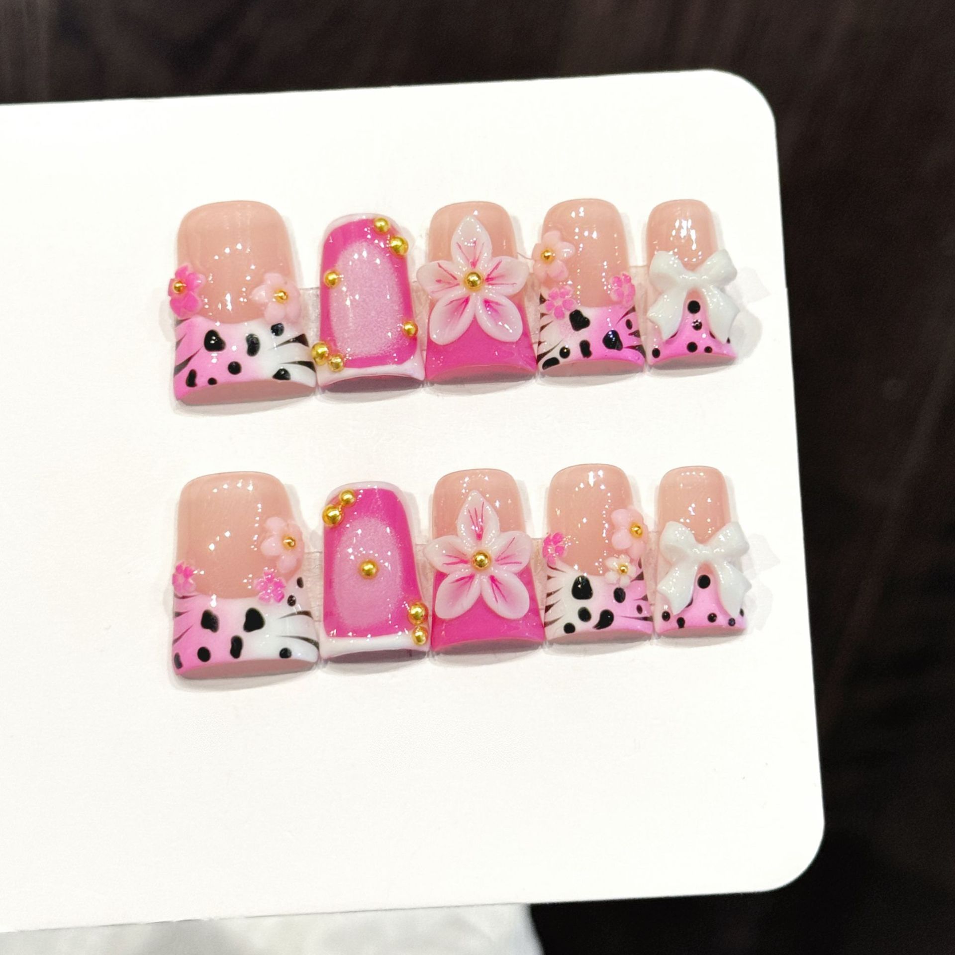 10pcs Ocean Style Fake Nails D - Pressed Flower Art review and price
