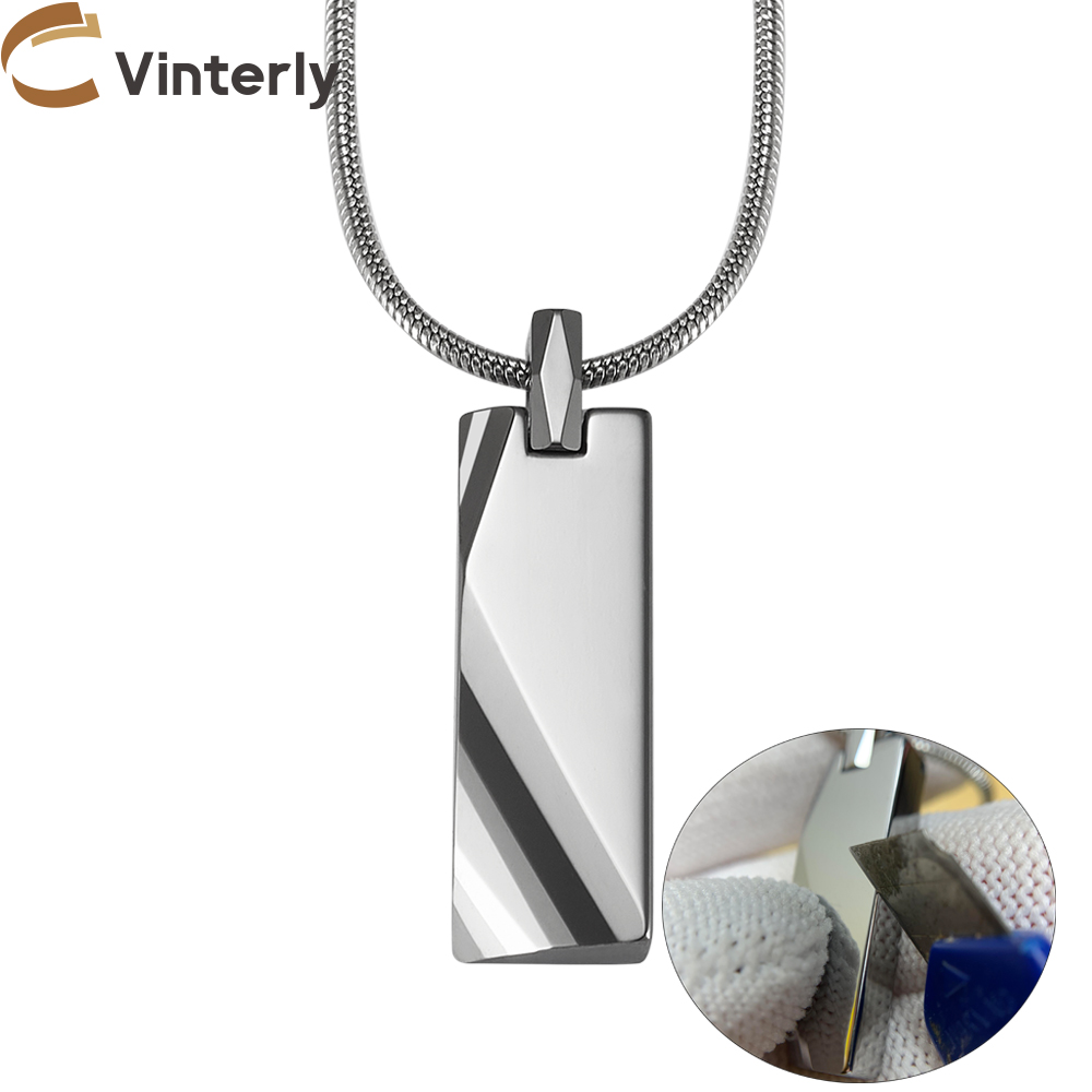 Tungsten Carbide Pendants Men  - Name Necklace Custom review and price