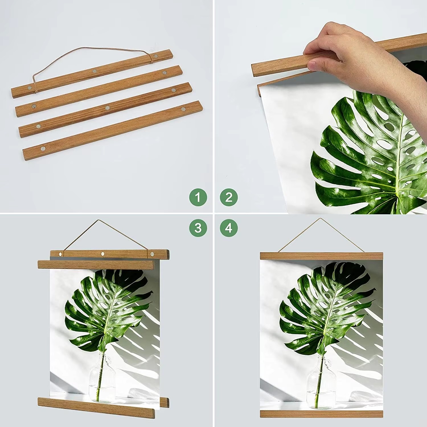 21-90cm Magnetic Wooden Pictur - Engraved Wood Frame review and price